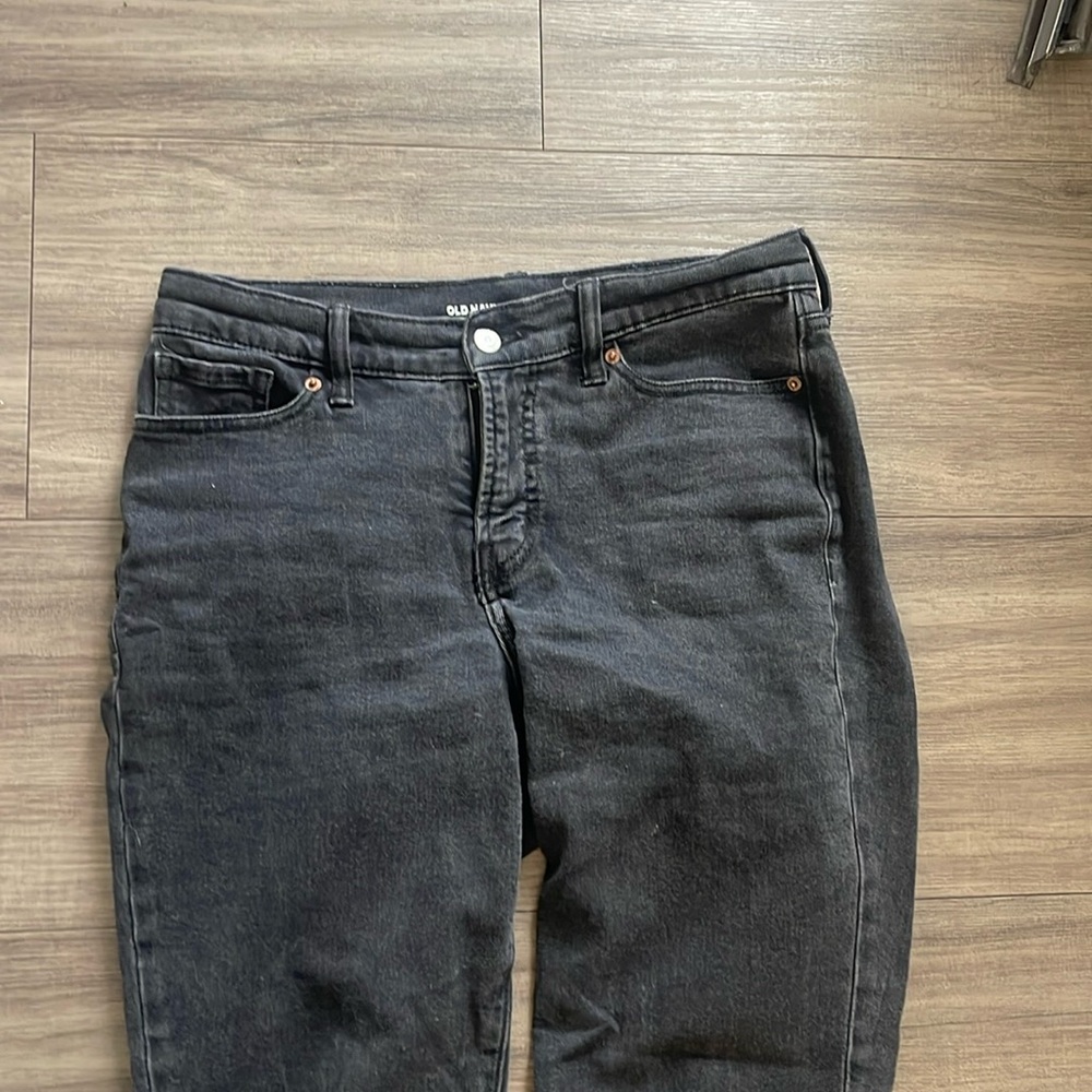 Black O.G. High rise straight jeans